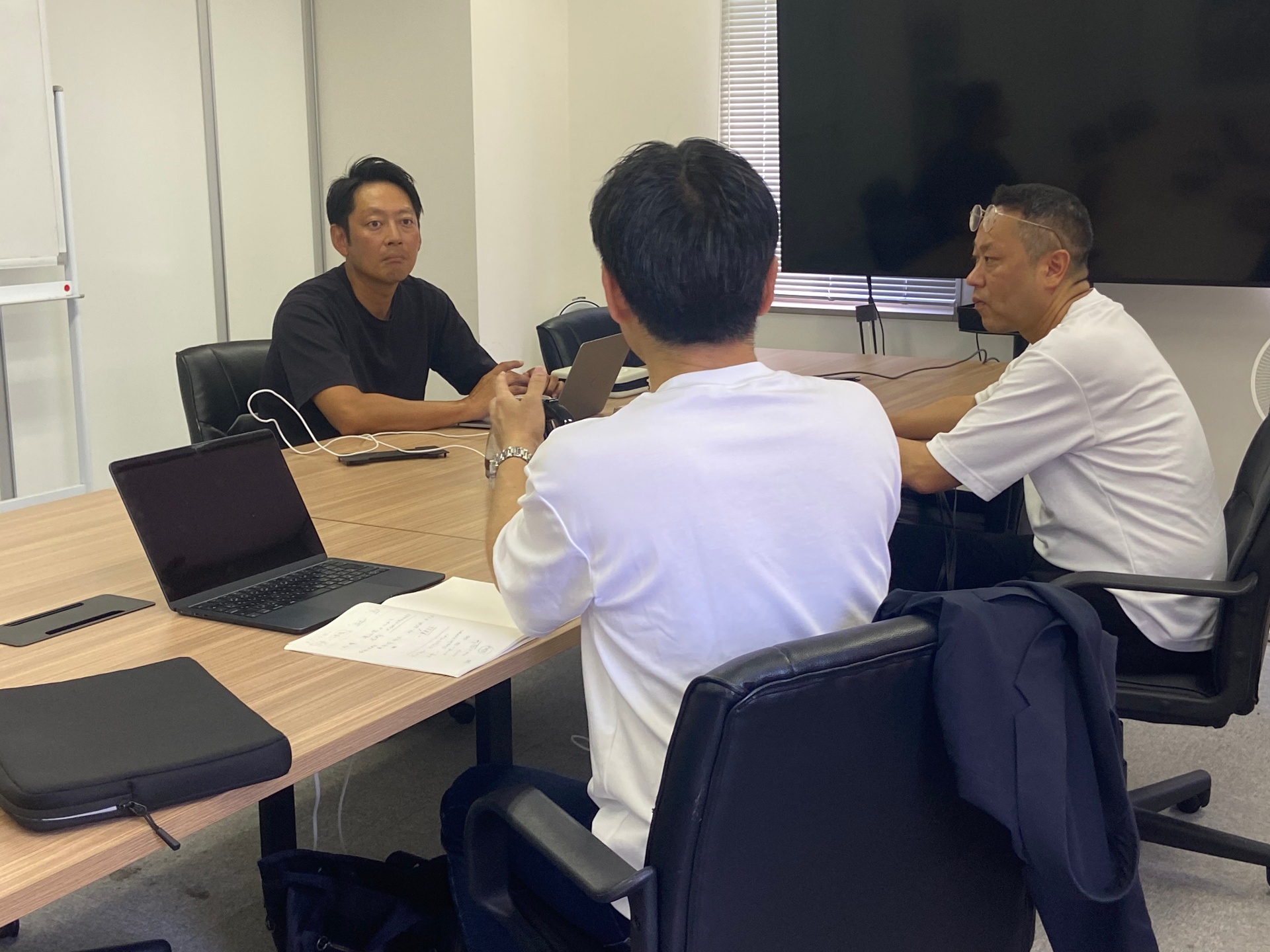 Management discussing the next phase of the group's plan.