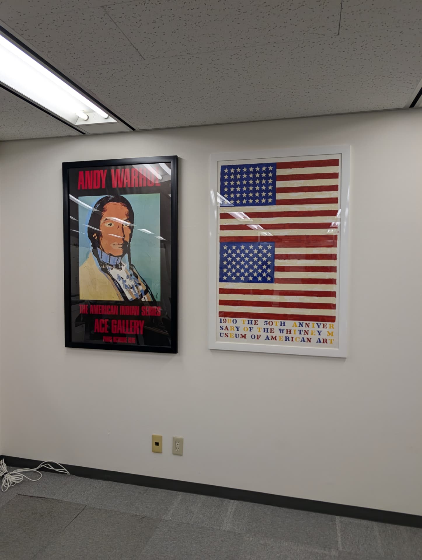 Artwork in the Tokyo office reflecting the group's US-facing outlook.