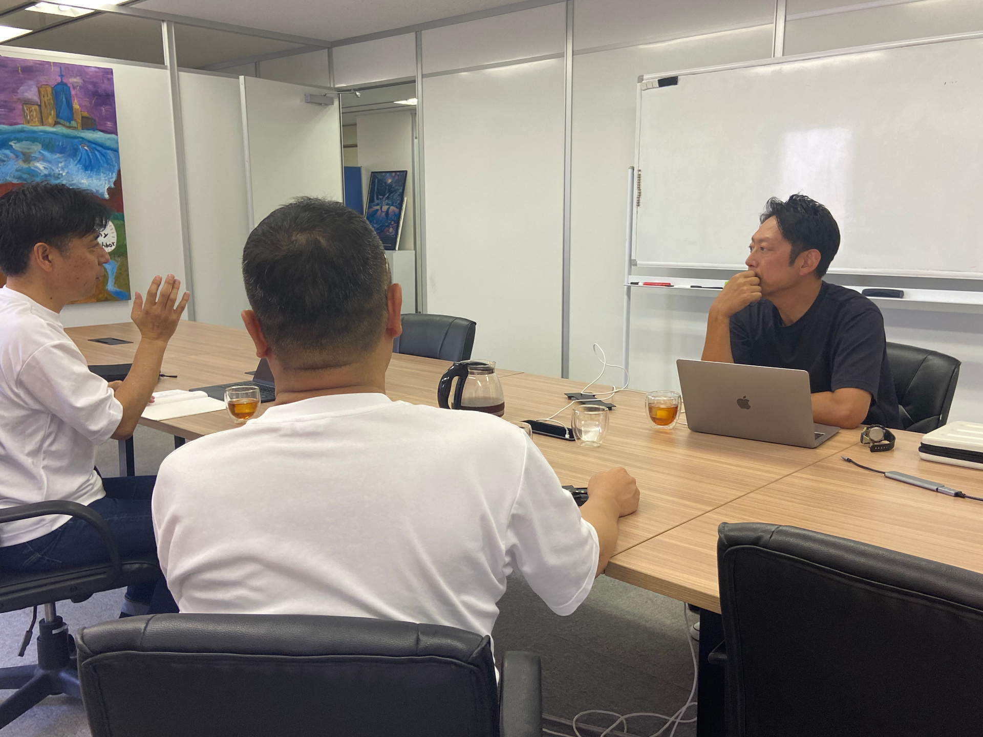 A strategy session at the Tokyo office.