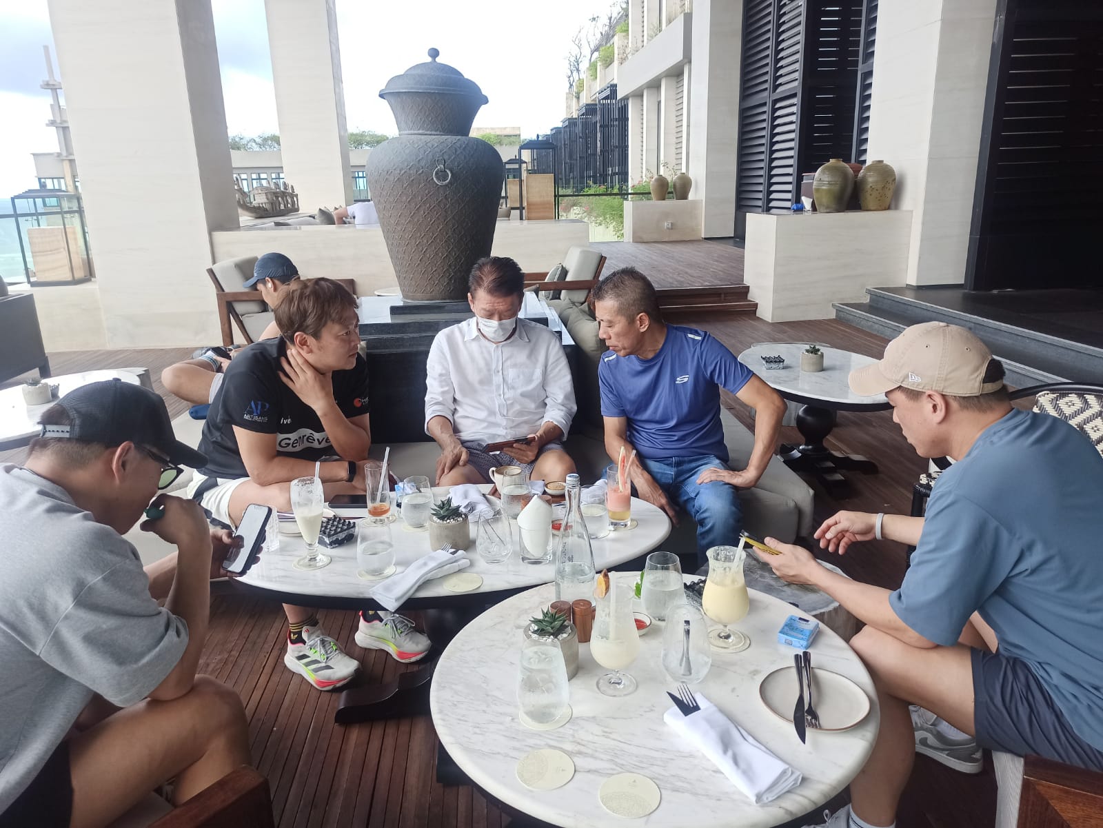 An off-site strategy session with the Indonesian team, discussing the next phase of the group's Southeast Asia business.
